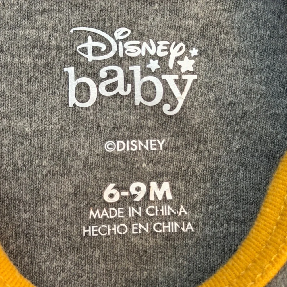 Disney Baby Lion King Simba Future King Gray‎ Gold Bodysuit 6-9M One Piece Snap